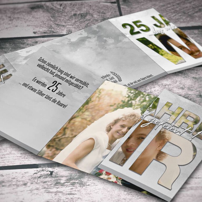 Einladungskarten zur Silberhochzeit