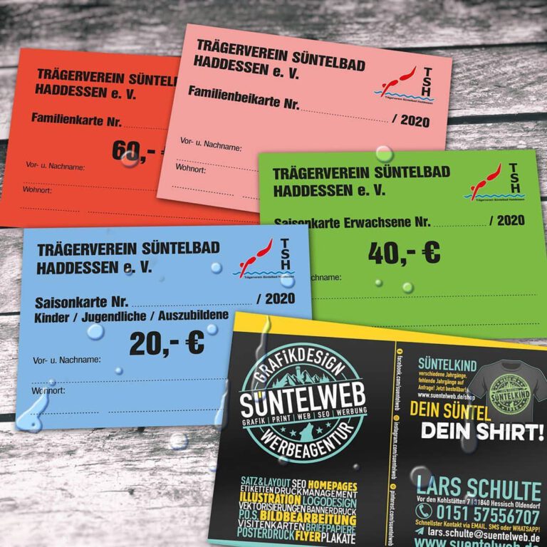 Eintrittskarten 2020 für das Süntelbad Haddessen
