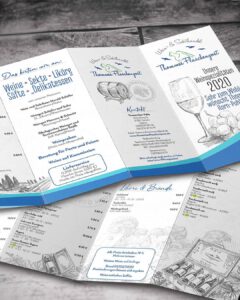 Weinkarte-Imageflyer Thommes Flaschenpost Hameln