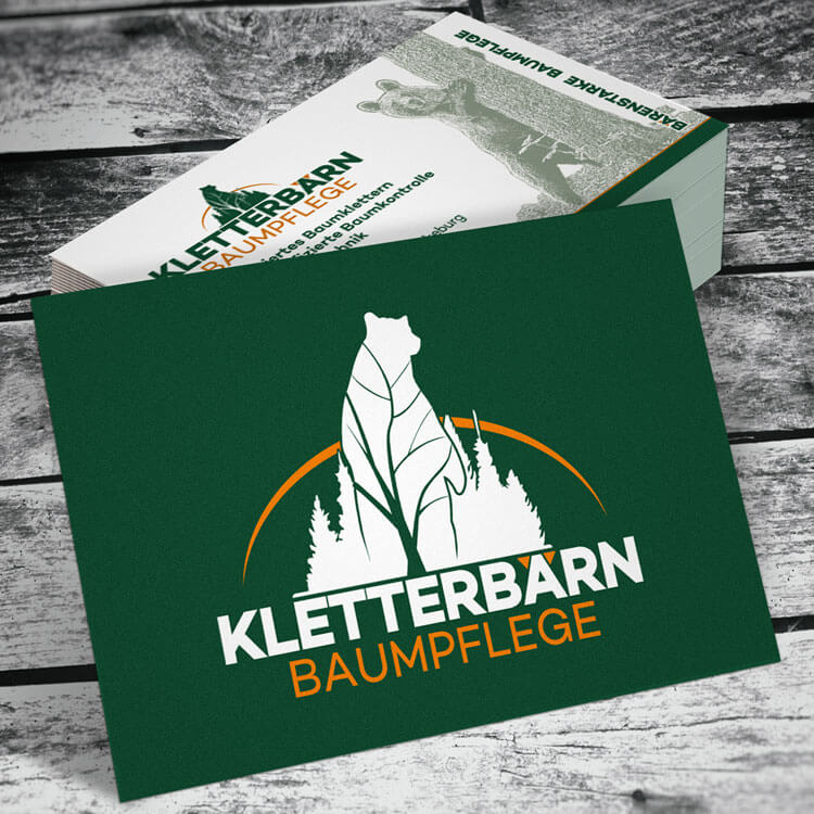 Visitenkarten Kletterbärn Baumpflege Bückeburg